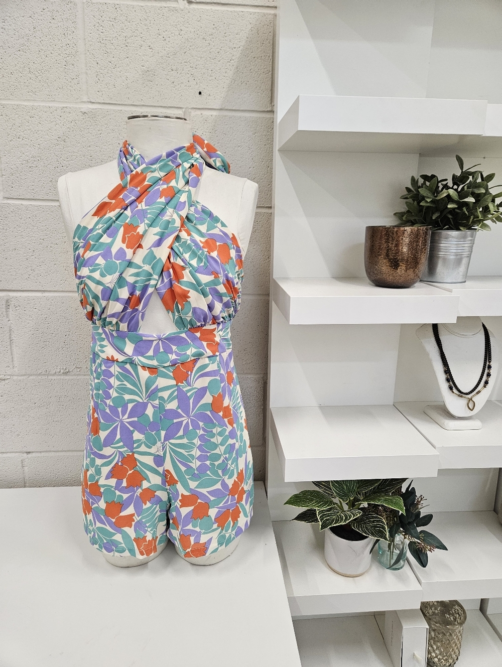 Halter Front Romper
